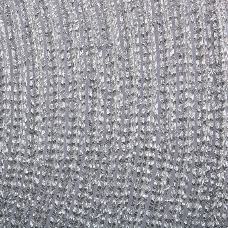 DII Woven Placemats Collection Metallic Round Placemat Set, 15", Platinum Silver, 4 Piece - Image 2